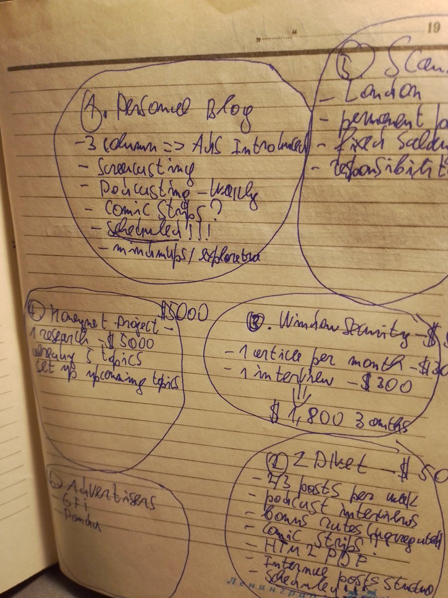 Notebook page 107 service packaging and pricing