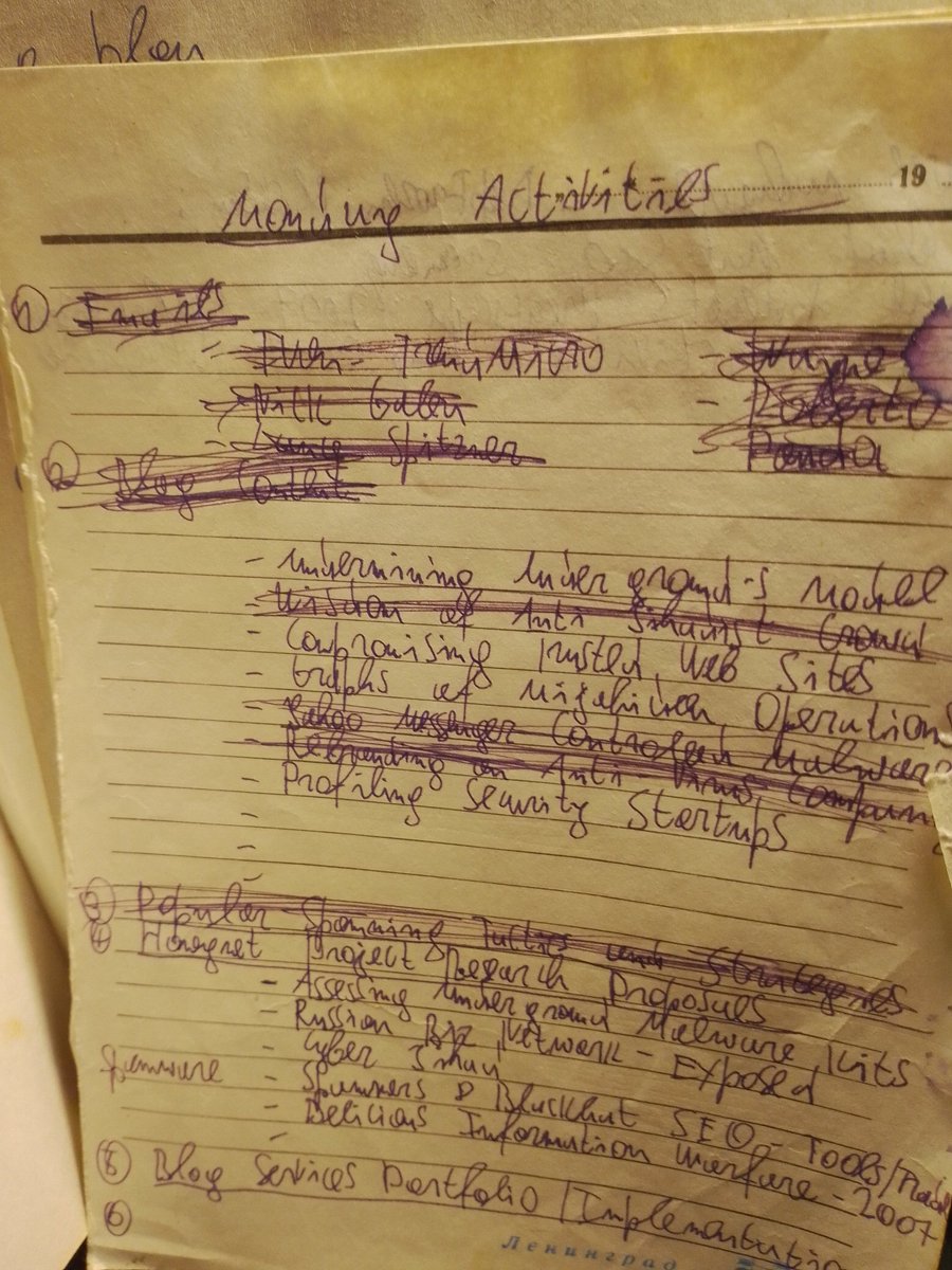 Notebook page 127 monitoring activities and services
