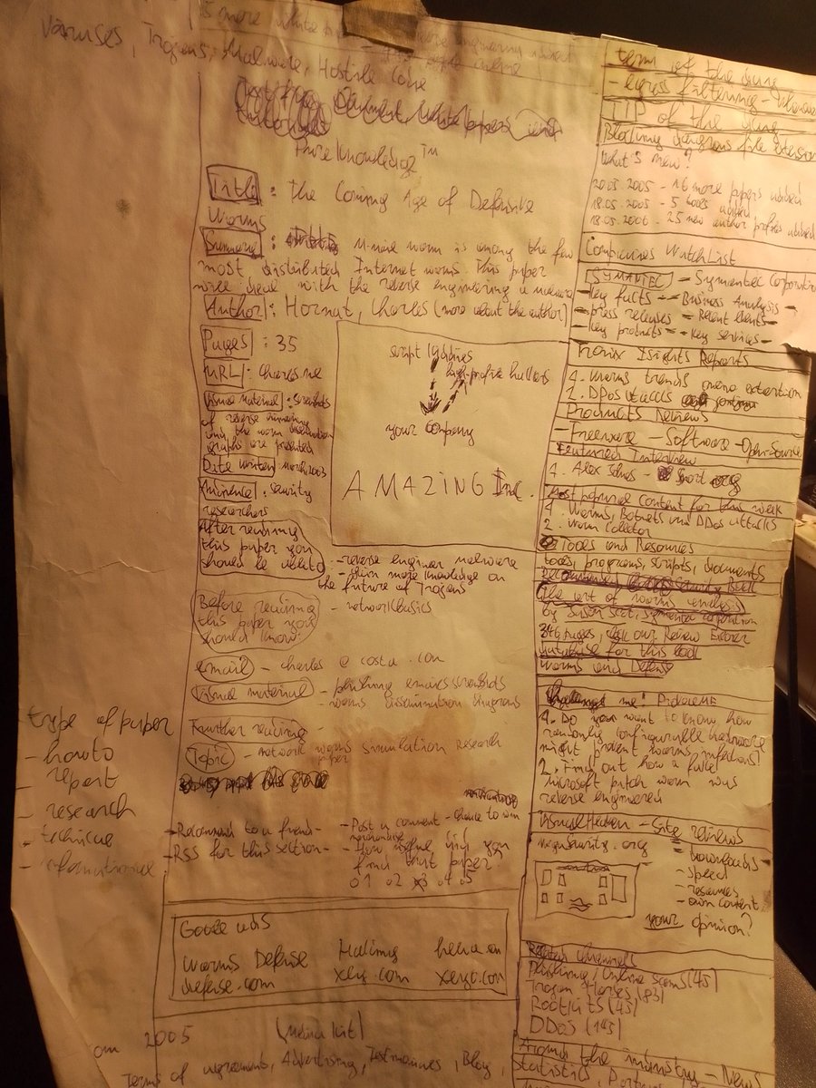 Notebook page 204 Amazing Inc and worms defense sheet