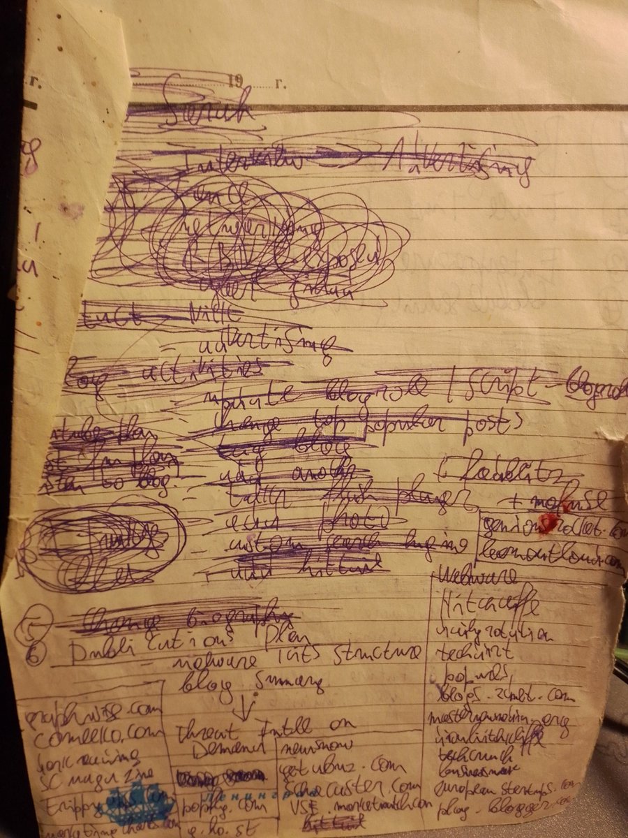 Notebook page 209 database plan duplicate